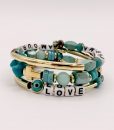 Bijoux Fantaisies Bracelet Madamirma Tourni Turquoise