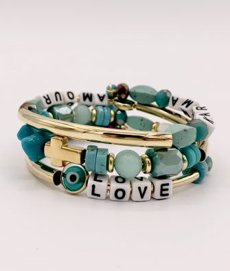 Bijoux Fantaisies Bracelet Madamirma Tourni Turquoise