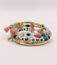 Bijoux Fantaisies Bracelet Madamirma Tourni Corail