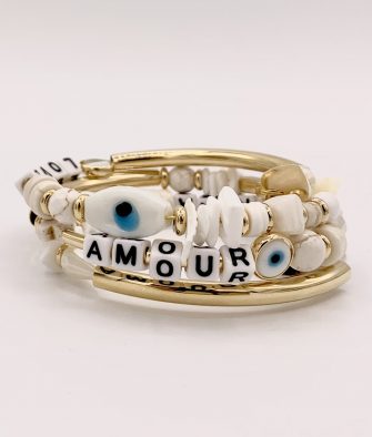 Bijoux Fantaisies Bracelet Madamirma Tourni Blanc