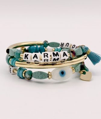 Bijoux Fantaisies Bracelet Madamirma Tourni Turquoise