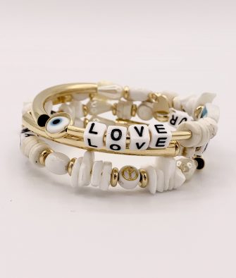 Bijoux Fantaisies Bracelet Madamirma Tourni Blanc