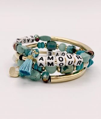 Bijoux Fantaisies Bracelet Madamirma Tourni Turquoise