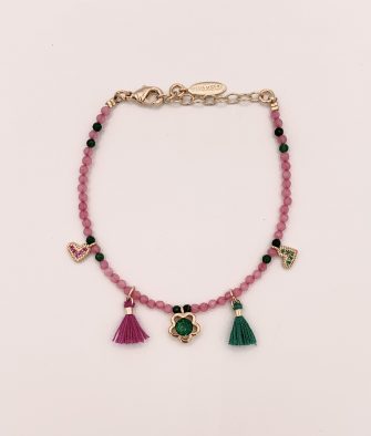 Bijoux Fantaisies Bracelet Hipanema Bilboquet Rose