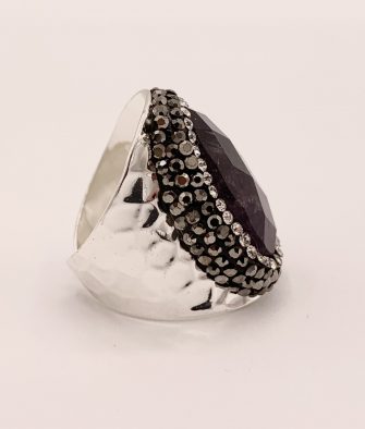 Bijoux fantaisies Bague Hypnochic Pierre Violette