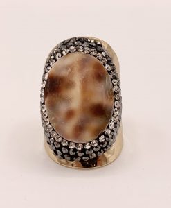 Bijoux fantaisies Bague Hypnochic Léopard Or