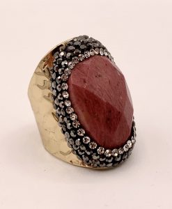 Bijoux fantaisies Bague Hypnochic Pierre Rose