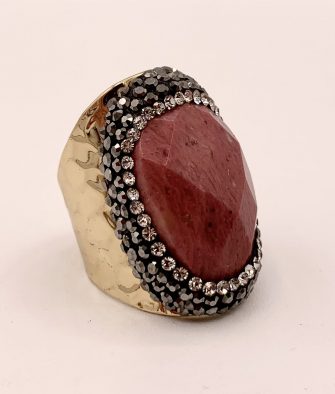 Bijoux fantaisies Bague Hypnochic Pierre Rose