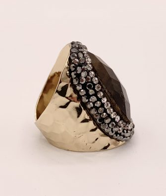 Bijoux fantaisies Bague Hypnochic Pierre Marron