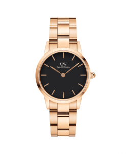 Montre Daniel Wellington Iconic Rose Gold Black