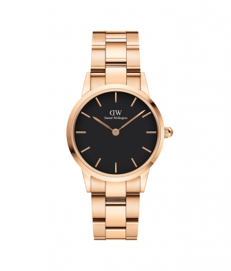 Montre Daniel Wellington Iconic Rose Gold Black