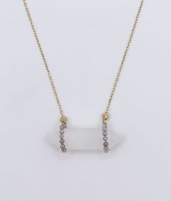 Bijoux Argent Collier Rosekafé Lya