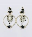 Bijoux Fantaisies Boucles d'Oreilles Hipanema Dynasty Noir