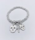 Bijoux Fantaisies Bracelet Secret de Cuir Tête de mort