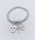 Bijoux Fantaisies Bracelet Secret de Cuir Tête de mort