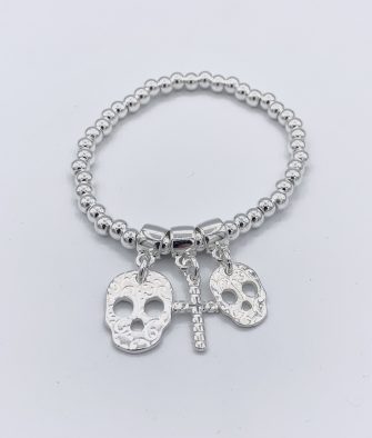 Bijoux Fantaisies Bracelet Secret de Cuir Tête de mort